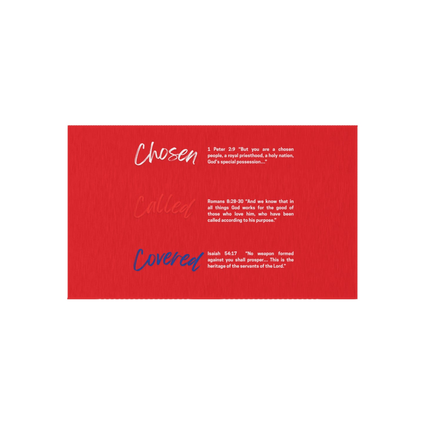 Chosen Outdoor Rug - Scripture Inspired Area Mat for Patio, Home Decor, Gift for Faith-Based Gatherings, Outdoor Living, Christian Home