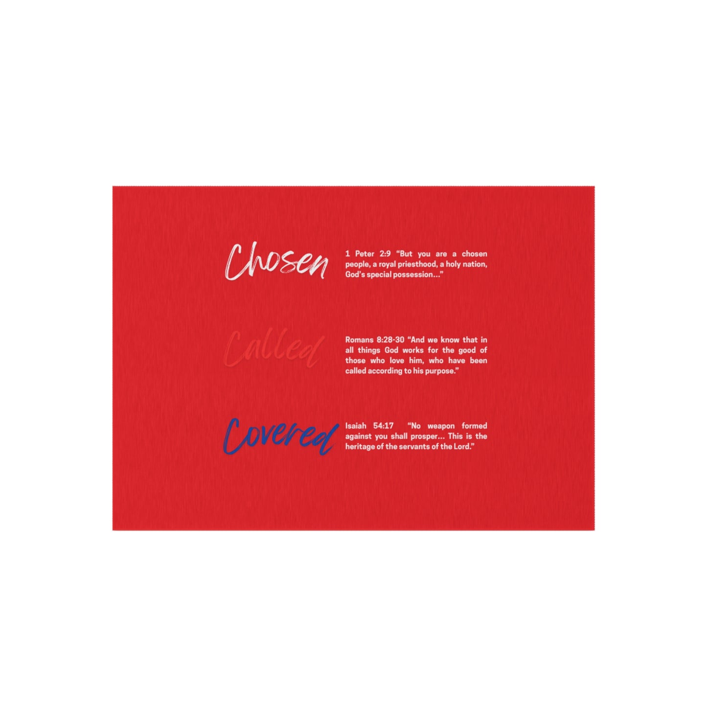 Chosen Outdoor Rug - Scripture Inspired Area Mat for Patio, Home Decor, Gift for Faith-Based Gatherings, Outdoor Living, Christian Home