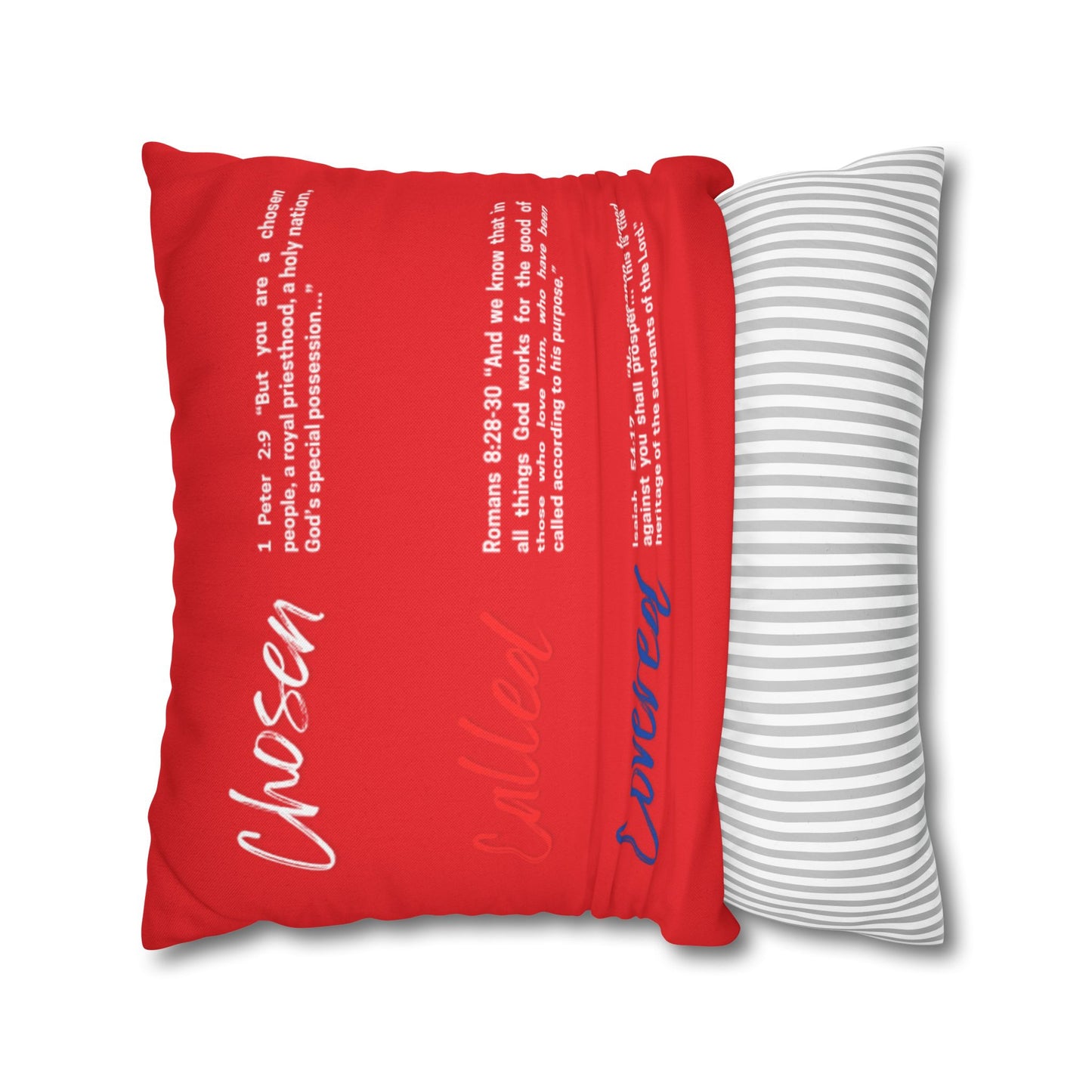 Inspirational Scripture Pillowcase, Cozy Home Decor, Faith-Based Gift, Empowering Cushion Cover, Meaningful Religious Decor