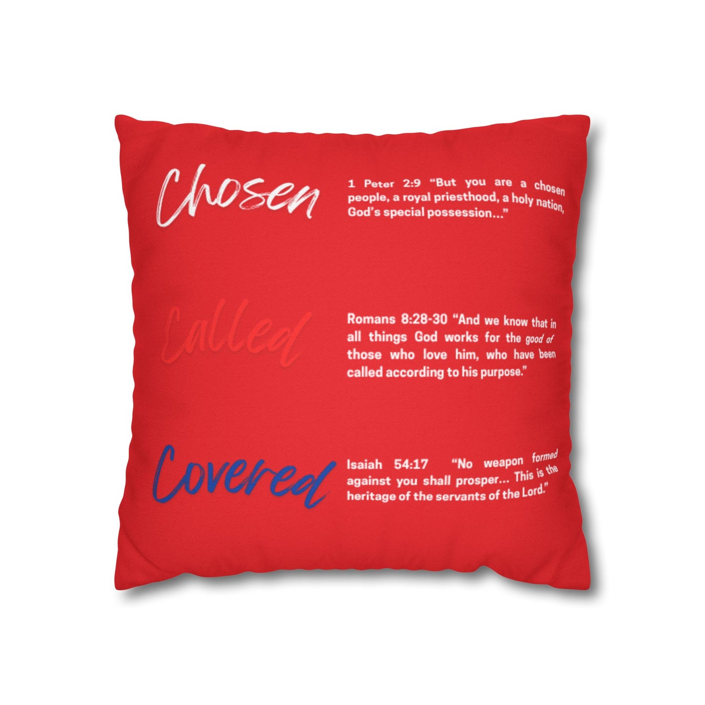 Inspirational Scripture Pillowcase, Cozy Home Decor, Faith-Based Gift, Empowering Cushion Cover, Meaningful Religious Decor