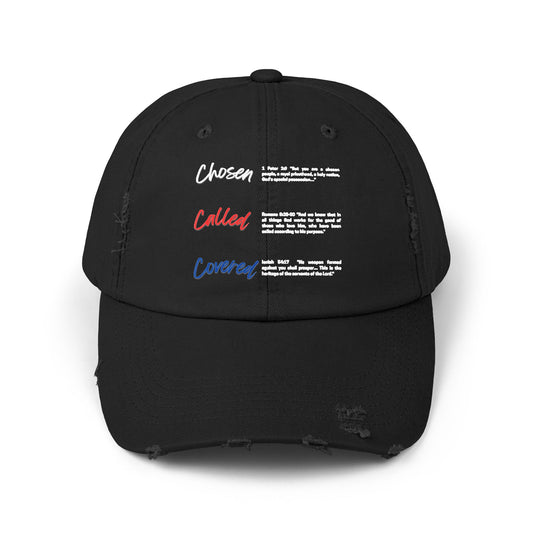 Unisex Distressed Cap with Inspirational Text, Vintage Style Hat for Everyday Wear, Perfect Gift for Friends, Unisex Baseball Cap